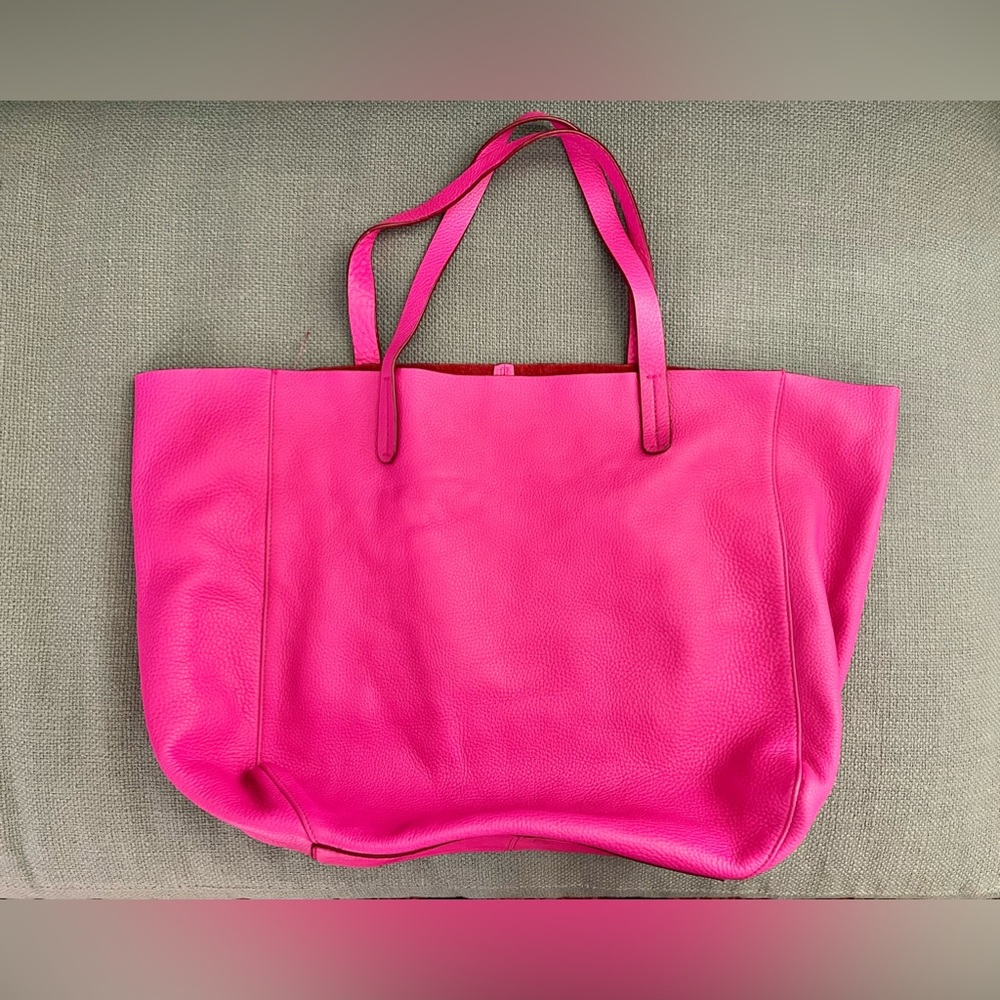 Pink Leather Tote Bag from Gap